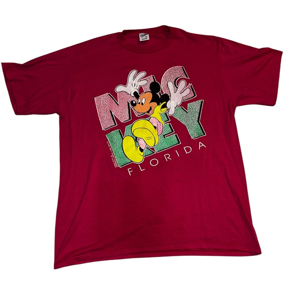 Vintage Velva Sheen Single Stitch Mickey Mouse Florida Disney Tee